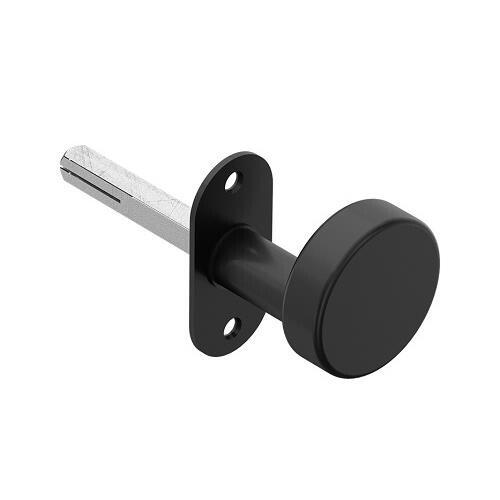 Randi Line 18 dørknop forsat, fast u. roset Ø50mm, sort PVD