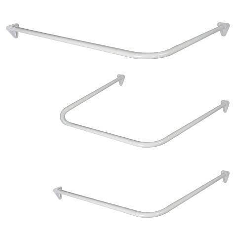 Badeforhængsstang kombi l/u hvid sb