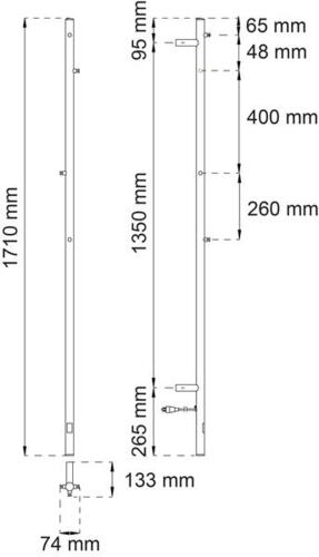 Håndklædetørrer Heather 01 sort