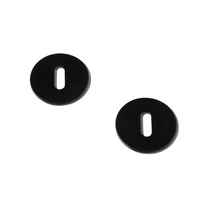 d line nøgleskilt, klipsroset ø50mm CC27/38, Sort RAL 9005