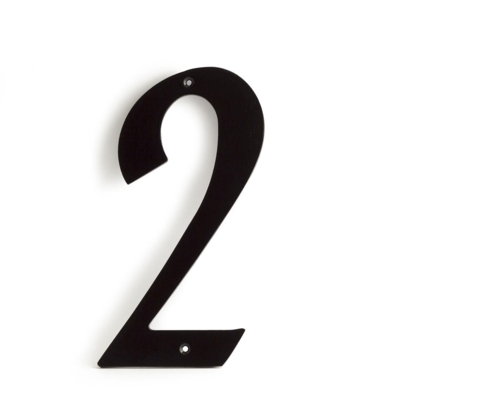 STORT HUSNUMMER SORT 205MM