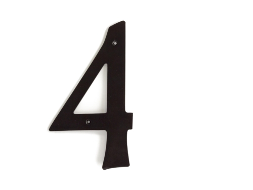 STORT HUSNUMMER SORT 205MM