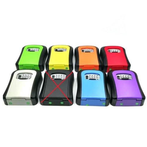 Nøgleboks med Rullekoder 7 forskellige farver