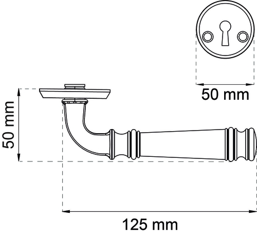 Dørgreb Palermo Poleret messing