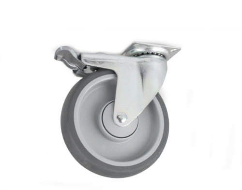 MØBELHJUL SVINGB. STÅL M/BREMSE 125