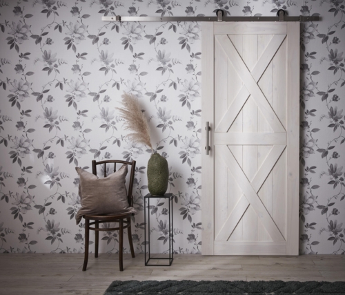 SKYDEDØREBESLAG RETRO RUSTFRI TOP