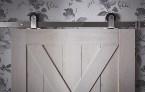 SKYDEDØREBESLAG RETRO RUSTFRI TOP