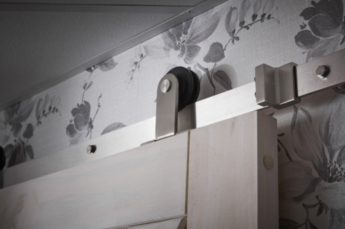 SKYDEDØREBESLAG RETRO RUSTFRI TOP