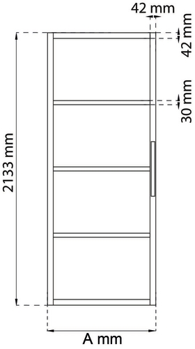 DØR SQUARE 2133X900 MM