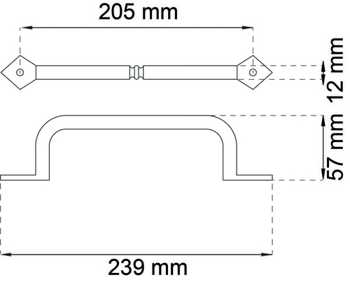 SKYDEDØRSGREB HARMONY SORT