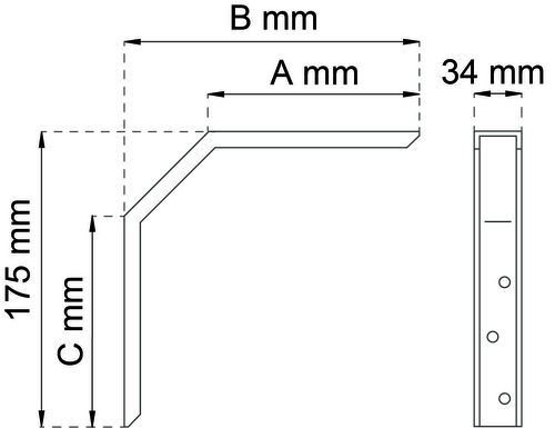VINDUESPLADEHOLDER 100MM