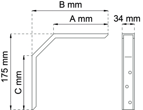 VINDUESPLADEHOLDER 120MM