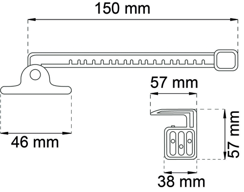 VINDUESHOLDER I PLAST