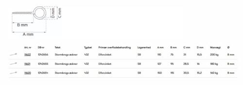 STORMKROGS ØSKNER 80X8X15 EL-GALV S