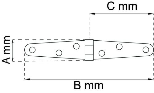 KISTEHÆNGSEL 125MM 2STK. EL-GALV.