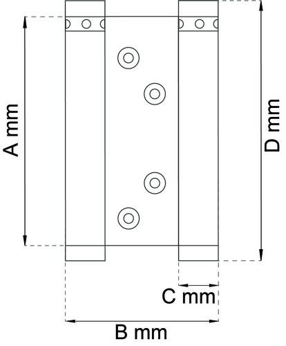 SVINGDØRSHÆNGSEL 170 MM