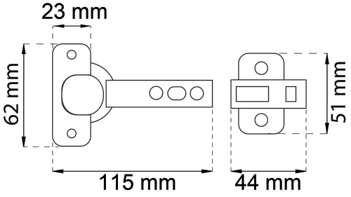SKABSHÆNGSEL SOFT CLOSE 130° FORN