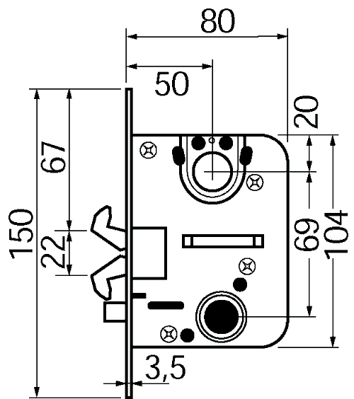 Skjutdörr LÅS ABLOY 4960
