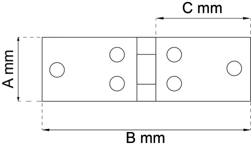 BLADHÆNGSEL 32X100MM 2STK ELGALV