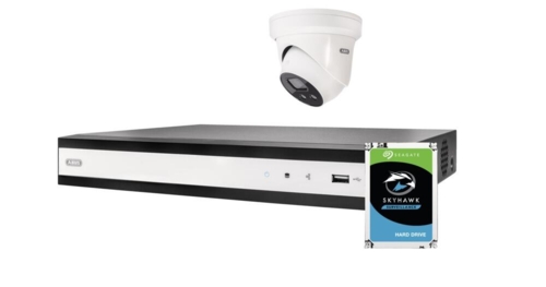IP Pakke med kugledome, Hvid 8 kanals NVR