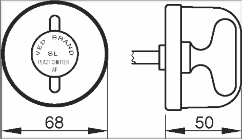 351 Nødudgangsbeslag blank krom