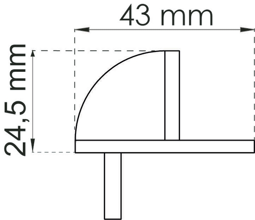 Dørstop 2897 Rustfri