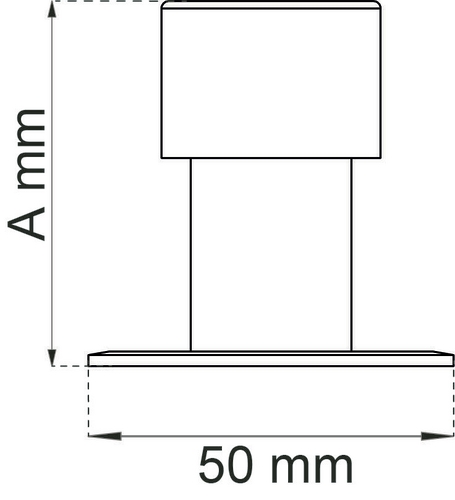 Dørstop 2892 Rustfri 56 mm