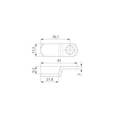 Siso kamstykke forsat 9,2 mm længde 36,1 mm