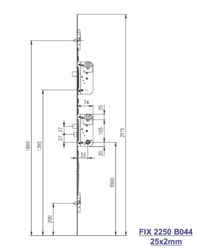 Fix 2250 Stanglås med ekstralås