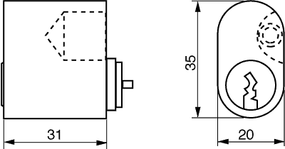 OVAL DOBBELSYLINDER GARANT PLUS, RG1662DC