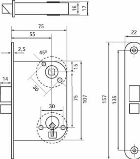 MELLANDÖRSLÅS TRIOVING B522