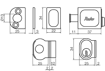 RD1680 VINDUESLÅS D12