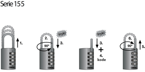 Abus padlock w / code 155/30 mm
