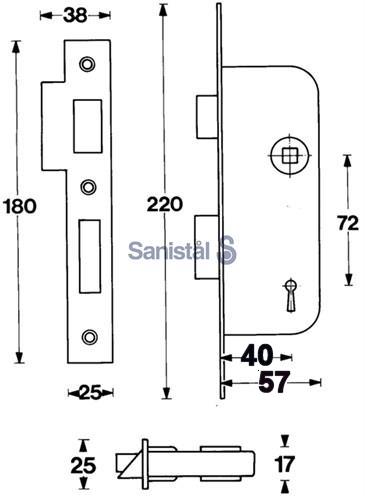 Rex 37 smal profillås