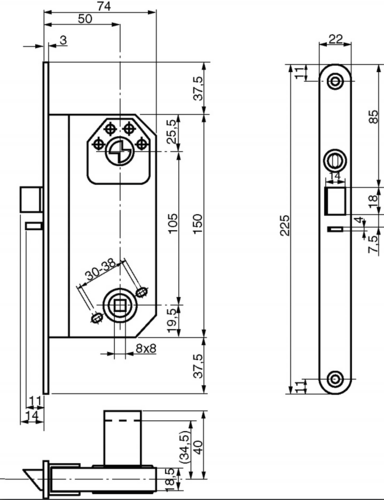 MODULLÅS RUKO ASSA 8561