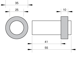 Door stop for Floor mounting
