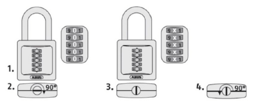 Abus hengelås med kode 158/65