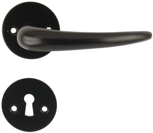 Dørgreb 6690 (1980+1981) Vedbæk Cupe Sort lak   115mm