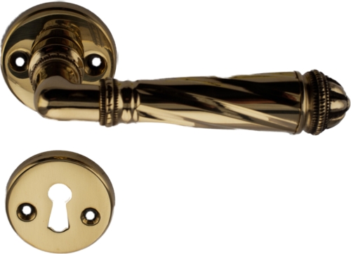 Fune dørhåndtak 116 polert messing uten lakk