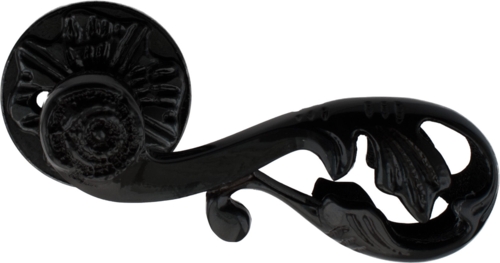 Dørhåndtak Messing A472 Oksidert svart med CC38 for DIN -låsekasser