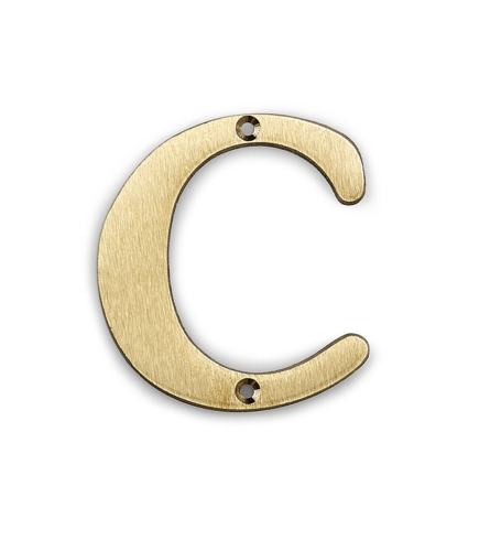 House number Model 572, 140 mm Matt Brass