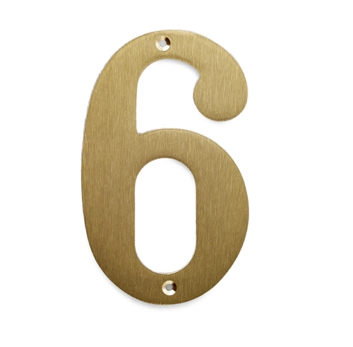 House number Model 572, 140 mm Matt Brass
