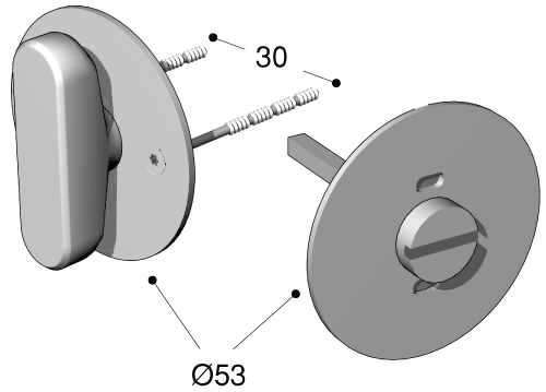 : DO: TOILETTE CREW C: 27 MM 3006-0127 Modulare Schließfächer