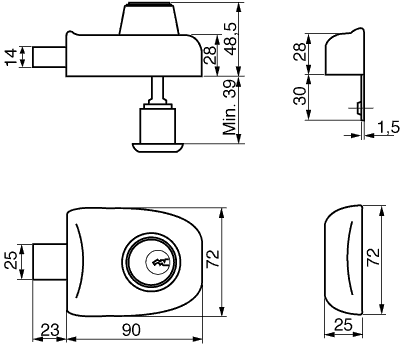 KASTENSCHLOSS TS1622 IN SYSTEM
