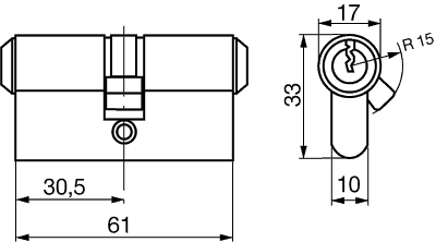 DOBBEL PROFILSYLINDER TS1620 I SYSTEM