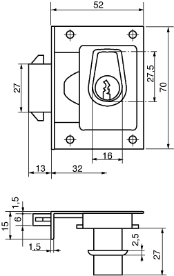 MÖBLER LÅS TS1630 I SYSTEM