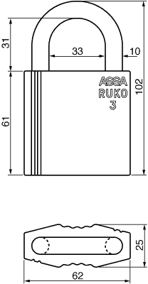 VORHÄNGESCHLOSS TS3641 IN SYSTEM