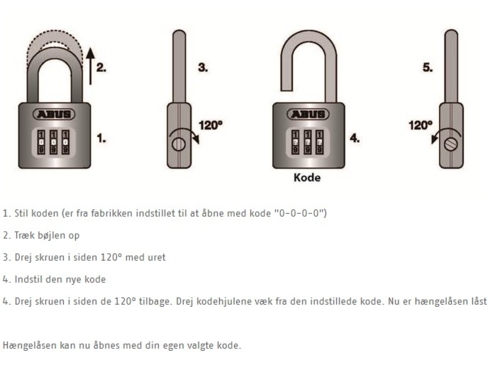 Abus Vorhängeschloss mit Code 160/50 High Hoop