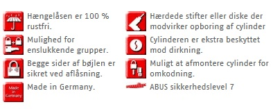 Abus hengelås 24ib / 70 plate