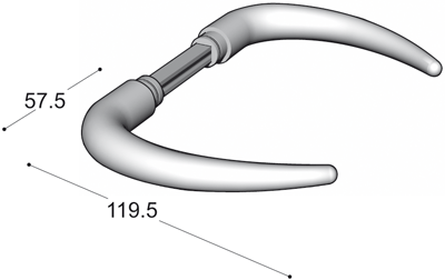 DØRHÅNDTAK KOPP UTEN ROSER 0319